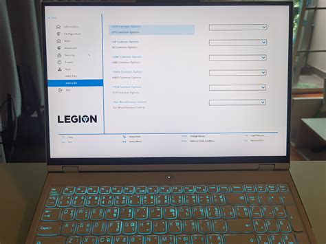 With the notebook open, the keyboard is recessed into the chassis. . Lenovo legion 5 best bios settings